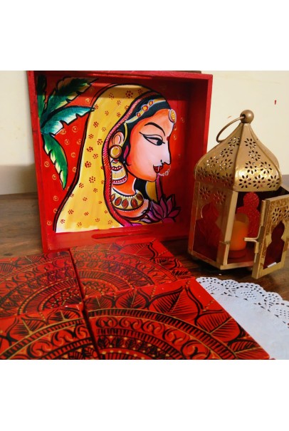 Hand Painted Wooden Tray 1